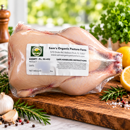 PRE-ORDER – Fresh Pasture-Raised Whole Chicken 3–4.5 lbs Each, Soy-Free & Corn-Free, Pickup Starting November 10